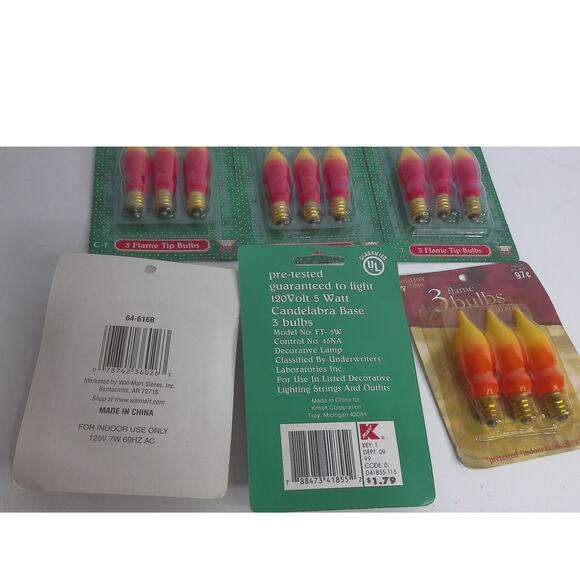 Vintage KMart Walmart Flame Bulbs 6 Packs 18 Bulbs Total New - Picture 4 of 5